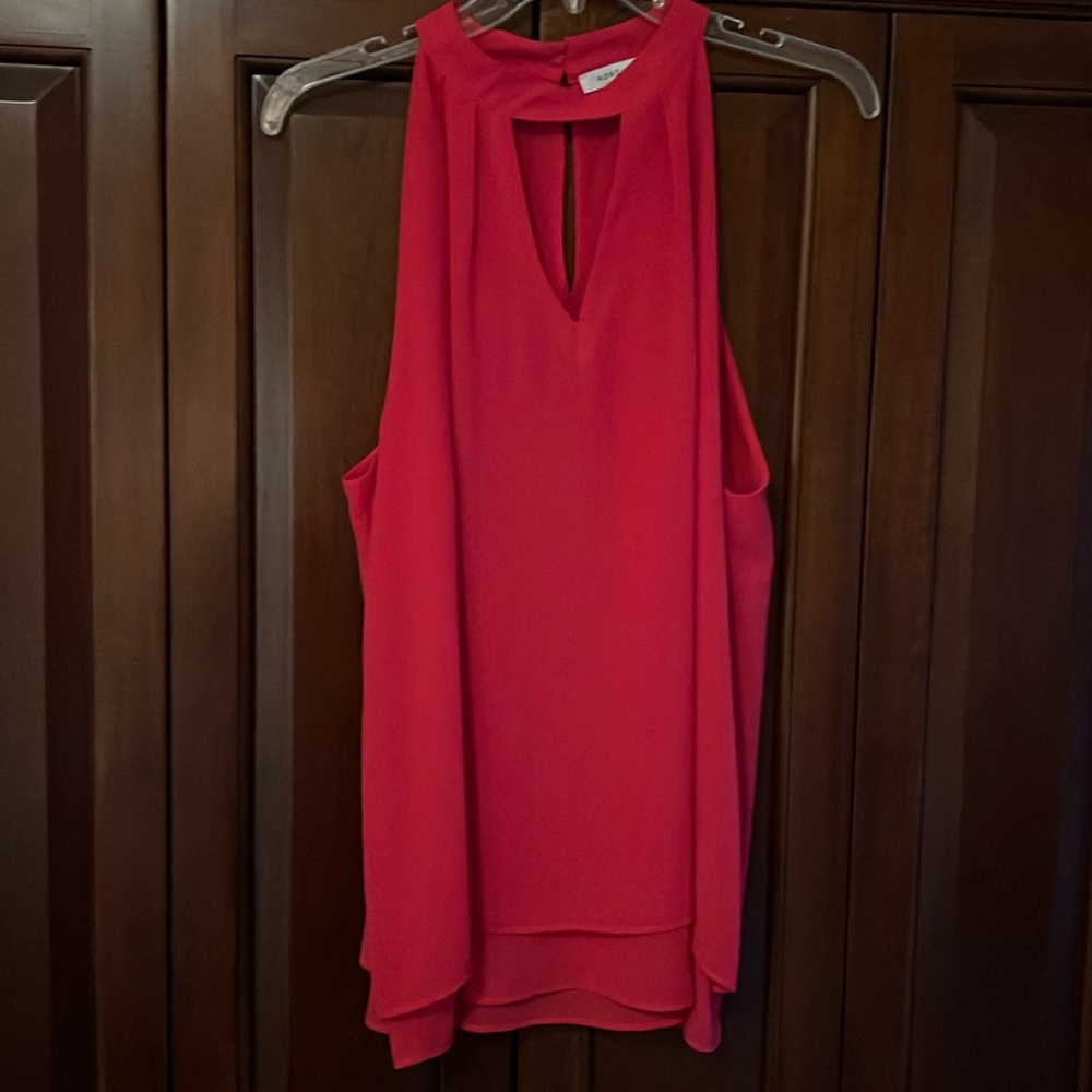 Sexy red flowy blouse